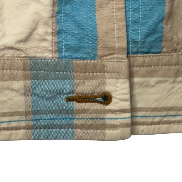 Vintage Coyote Moon Women's Plaid Vest Button Front Sleeveless Cotton Size L - Picture 6 of 7